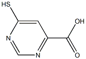 4-巯基-6-嘧啶甲酸 结构式