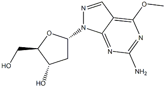 6-Amino-4-methoxy-1-(2-deoxy-alpha-D-ribofuranosyl)-1H-pyrazolo[3,4-d]pyrimidine 结构式