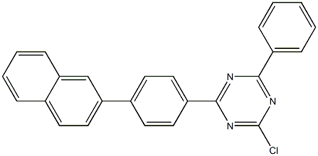 2-氯-4-(4-(萘-2-基)苯基)-6-苯基-1,3,5-三嗪 结构式