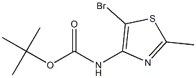 4-(BOC-氨基)-5-溴-2-甲基噻唑 结构式