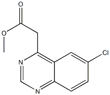 6-氯喹唑啉-4-乙酸甲酯 结构式