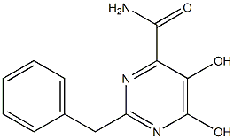 5,6-二羟基-2-苄基嘧啶-4-甲酰胺 结构式
