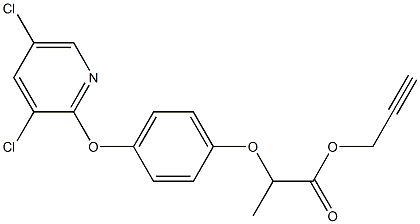PROP-2-YN-1-YL 2-(4-((3,5-DICHLOROPYRIDIN-2-YL)OXY)PHENOXY)PROPANOATE 结构式