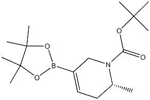 tert-butyl (2R)-2-methyl-5-(4,4,5,5-tetramethyl-1,3,2-dioxaborolan-2-yl)-3,6-dihydro-2H-pyridine-1-carboxylate 结构式