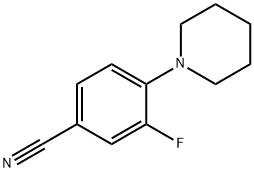 3-Fluoro-4-(piperidin-1-yl)benzonitrile 结构式
