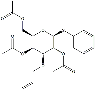 Phenyl 2,4,6-Tri-O-acetyl-3-O-allyl-1-thio-b-D-galactopyranoside 结构式