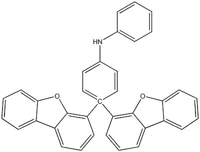4,4-二(4-二苯并呋喃基)二苯胺 结构式