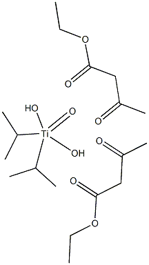 二(乙酰乙酸乙酯)钛酸二异丙酯 结构式