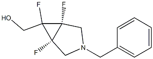 ((1R,5S,6s)-3-benzyl-1,5,6-trifluoro-3-azabicyclo[3.1.0]hexan-6-yl)methanol 结构式