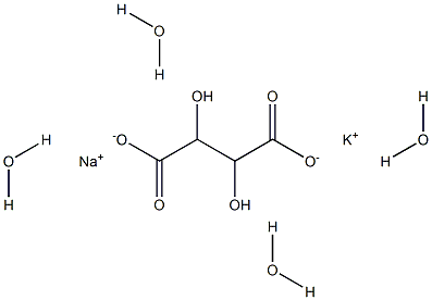 酒石酸钠钾,四水 结构式