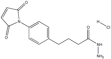 4-(4-N-马来酰亚胺基苯基)-正丁酸酰肼盐酸盐 结构式