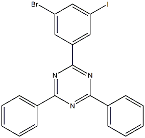 2-(3-溴-5-碘苯基)-4,6-二苯基-1,3,5-三嗪 结构式