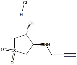 TRANS-1,1-DIOXO-4-PROP-2-YNYLAMINO-TETRAHYDROTHIOPHEN-3-OL HYDROCHLORIDE 结构式