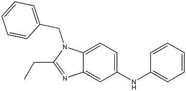 (1-BENZYL-2-ETHYL-1H-BENZOIMIDAZOL-5-YL)-PHENYL-AMINE 结构式