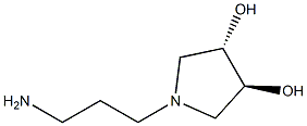 (3S,4S)-1-(3-AMINO-PROPYL)-PYRROLIDINE-3,4-DIOL 结构式