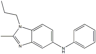 (2-METHYL-1-PROPYL-1H-BENZOIMIDAZOL-5-YL)-PHENYL-AMINE 结构式