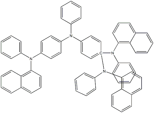 4,4',4'-TRIS(N-(1-NAPHTHYL)-N-PHENYL-AMINO)-TRIPHENYLAMINE 结构式