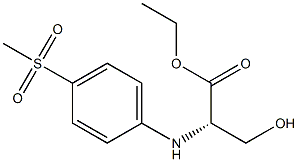 D-对甲砜基苯丝氨酸乙酯 结构式