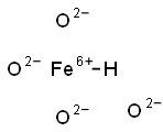 Hydrogen iron(VI) tetraoxide 结构式