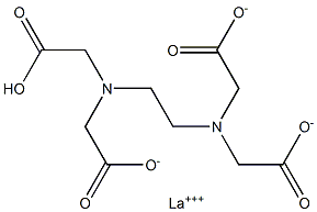 Lanthanum(III) hydrogen EDTA 结构式