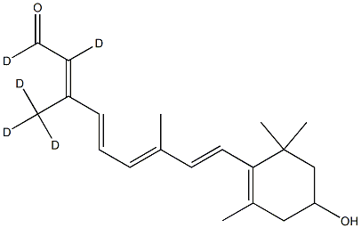 all-trans 3-Hydroxyretinal-D5 结构式