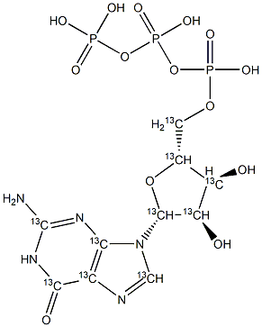 Guanosine 5'-Triphosphate-13C10 结构式