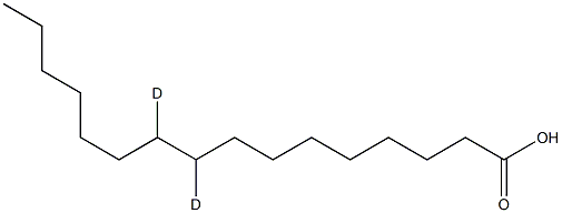 Palmitic Acid-9,10-D2 结构式