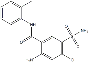 2-氨基-4-氯-5-氨磺酰基-N-(邻甲苯基)-苯甲酰胺 结构式