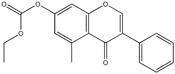 5-甲基-7-羟基异黄酮碳酸乙酯 结构式