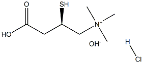 (R)-(3-羧基-2-羫丙基)三甲基氢氧化铵盐酸盐 结构式