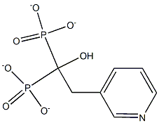 2-(3-吡啶基)-1-羟基乙烷-1,1-双膦酸钠 结构式