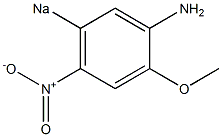 2-甲氧基-4-硝基苯胺-5-磺酸钠 结构式