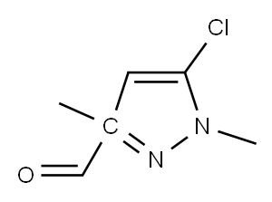 1,3-二甲基-5-氯-4-醛基吡唑 结构式