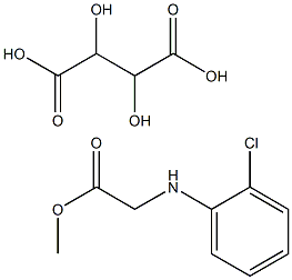 邻氯苯甘氨酸甲酯酒石酸盐 结构式