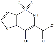 4-羟基-2H-噻吩并[2,3-E]-1,2-噻嗪-3-甲酸甲酯-1,1-二氧化物 结构式