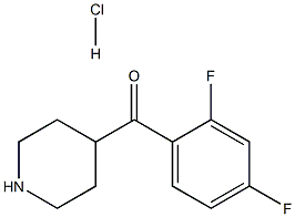 4-(2,4-二氟苯甲酰)哌啶盐酸盐 结构式