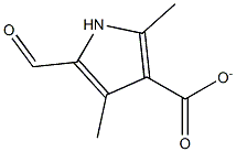 5-甲酰基-2,4-二甲基吡咯-3-羧酸乙酯 结构式