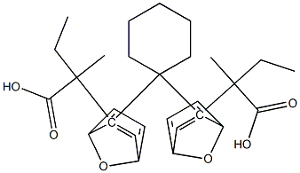2,2'-[环已亚基-双(对-亚苯基氧)]双[2-甲基丁酸] 结构式