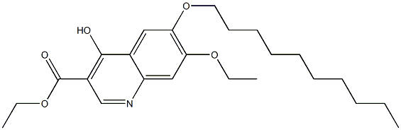 6-癸氧基-7-乙氧基-4-羟基喹啉-3-羧酸乙酯 结构式