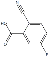 2-氰基-5-氟苯甲酸 结构式