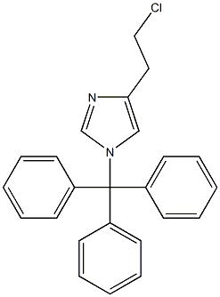 4-(2-氯乙基)-1-三苯甲基咪唑 结构式