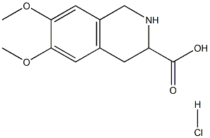 6,7-二甲氧基-1,2,3,4-四氢异喹啉-3-羧酸盐酸盐 结构式