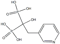 1-羟基-2-(3-吡啶基)乙叉-1,1-双膦酸 结构式