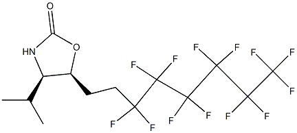 (4R,5S)-(+)-4-i-propyl-5-(3,3,4,4,5,5,6,6,7,7,8,8,8-tridecafluorooctyl)-2-oxazolidinone 结构式