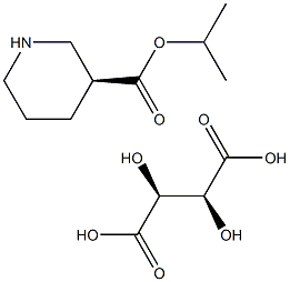 (S)-3-哌啶甲酸甲(乙)酯-D-酒石酸盐 结构式