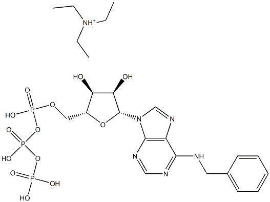 N6-Benzyl-D-adenosinetriphosphatetriethylammoniumsalt 结构式