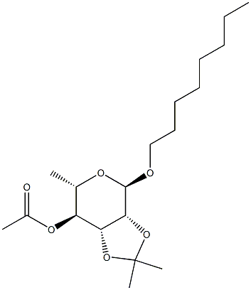 Octyl4-O-acetyl-2,3-O-isopropylidene-a-L-rhamnopyranoside 结构式