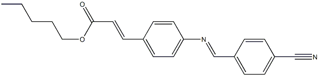 P-(4-CYANOBENZALAMINO)CINNAMIC ACID AMYL ESTER 结构式