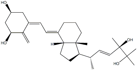 (E,3R,6S)-6-[(1R,3aR,4E,7aR)-4-[(2Z)-2-[(3S,5S)-3,5-dihydroxy-2-methylidene-cyclohexylidene]ethylidene]-7a-methyl-2,3,3a,5,6,7-hexahydro-1H-inden-1-yl]-2,3-dimethyl-hept-4-ene-2,3-diol 结构式