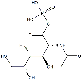 N-Acetyl-D-galactosamine 1-phosphate 结构式